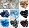 2-laagse effen effen kleur 100% zijden sjaals zijden sjaal 15 kleuren 10 stks / partij nieuw