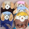 Animal Dog Shaped Crochet Baby Hats Caps kids Boy Girl Winter caps for children keep warm 5 colors suit 0-4T children