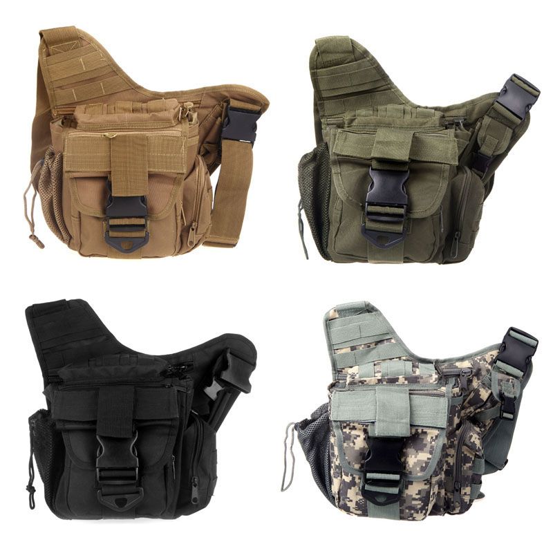 Molle Tactical Shoulder Strap Bag Pouch Travel Backpack Camera Military