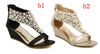 2014 New Silver Gold Wedding Bride Shoes Bohemian Shiny Beaded Sandals Chaussures femmes sexy sandales compensées à talons bas ePacket livraison gratuite