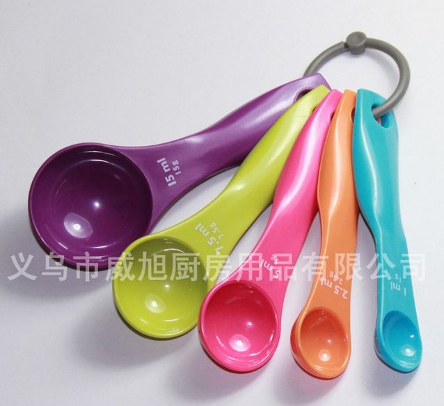 Multicolour measuring spoon 1 / 2.5 / 5 / 7.5/ 15ml food thickening of coffee milk tea fruit powder measuring spoon KD1