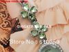 Kimio ! Chic Trèfle à Quatre Feuilles Vert Cristal Diamant Bande Robe Femmes Bracelet Bracelet Montre - Rond