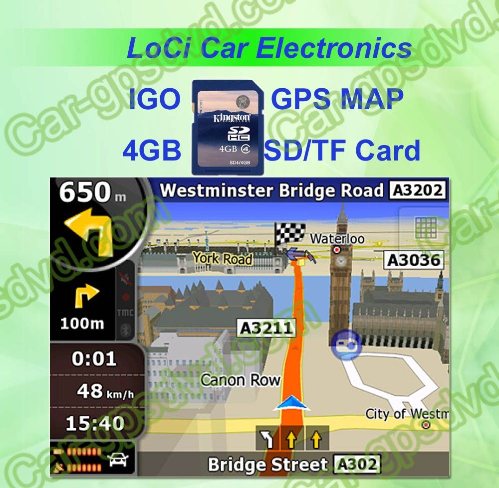 2019 ! Wholesale 4GB SD/TF Memory Card With Car IGO GPS Map From Loci