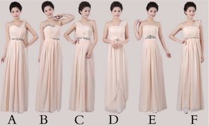 6 stilar Ny Enkel A-Line Stropless Golvlängd Sashes Bridesmaid Dress / Wedding Party Dresses