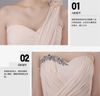 6 estilos novo simples a linha strapless andar de comprimento caixilhos da dama de honra vestidos / vestidos de festa de casamento