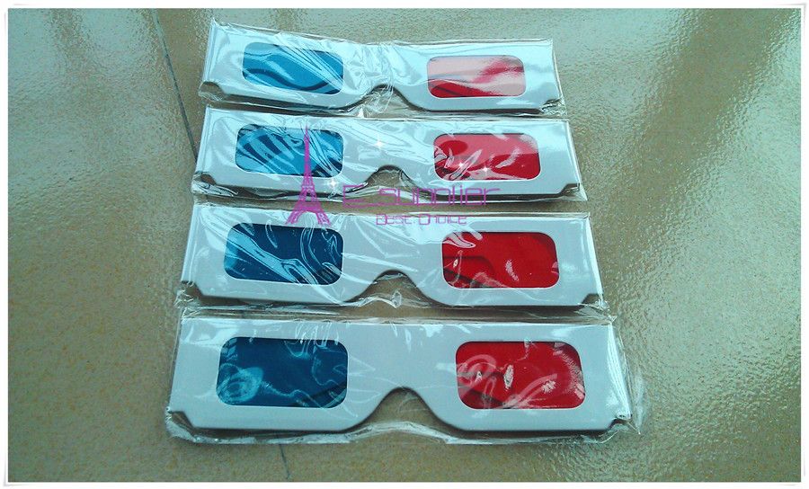 3D очки бумаги, довести до ваших визуальный эффект, одноразовые Красный / Голубой бумаги 3D-очки с визуальный шок 100% 3D визуального эффекта !!