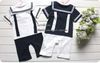 Baby Rompers One Piece Clothing Boys Caps One Piece Romper Jumpsuit Children Clothes White4598236