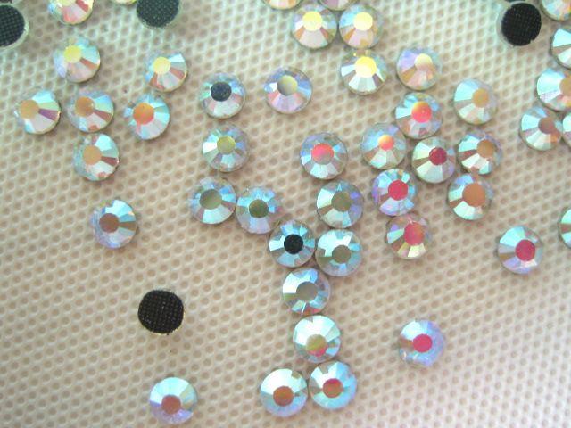 

16SS 4MM DMC HotFix Crystal Strass Rhinestone Iron-On Crystal AB Hot Fix Glass Stones SS16, Black