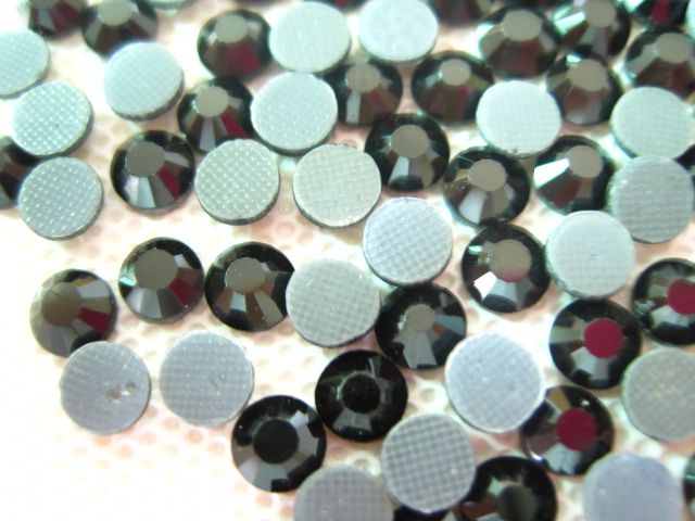 16SS 4mm DMC Hotfix Crystal Strass Rhinestone Iron-on Jet Black Hot Fix Glass Stones SS16