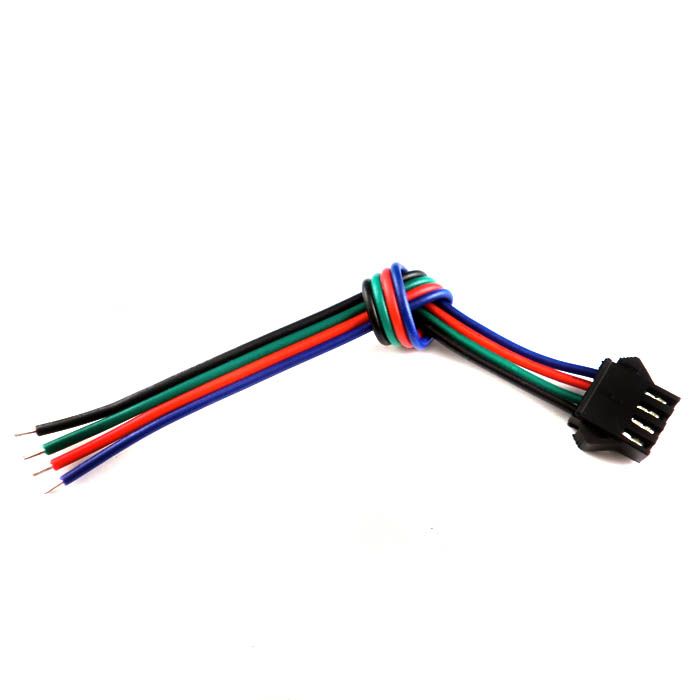 JST 4 PIN Male Female RGB Connector Wire Cable 3528 5050 SMD LED Strip Light