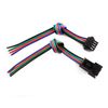 10Sets JST Male Female LED Connectors with 15cm 4Pin 22AWG RGB Cable Wire on One Side for 3528 5050 RGB LED Light Strips5108109