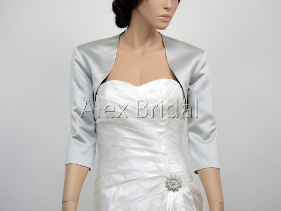 silver wedding bolero