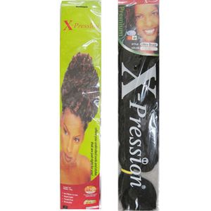Extensões De Cabelo De Fibra De Kanekalon venda por atacado-Xpression trança extensão do cabelo super jumbo kanekalon fibra ultra yaki trança G INCHES cores disponíveis