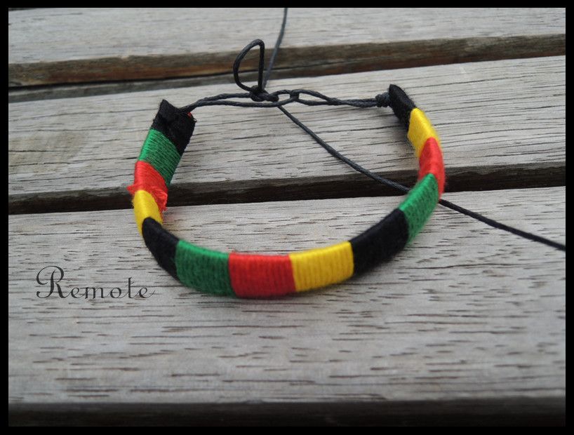 Jamaica Flag Bracelet,Red Yellow Green Black Friendship, Cheap Bracelet