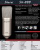 Ny ankomst Ryssland Skerei SK888 Toppkvalitet Professional Wired Studio Condenser Microphone Internet Karaoke Gold KTV CAPAC9744609