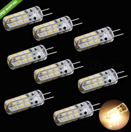 SMD 3014 Bulbs Chandelier Crystal lights DC 12V G4 2W 24 Leds warm white/cool white led corn light with 2 years warranty