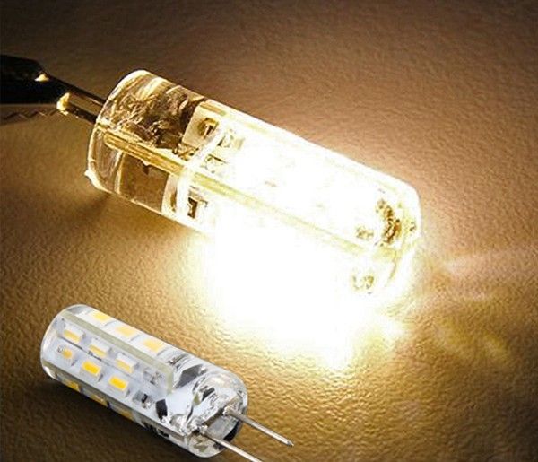 Lampadario SMD 3014 Lampadine luci di cristallo DC 12V G4 2W 24 LED bianco caldo / bianco freddo luce principale del cereale con 2 anni di garanzia