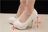 Free Shipping Wedding White High Heel Bridal Dress Evening Party Prom Shoes Bridesmaid Shoes Gorgeous Formal Dress Shoes