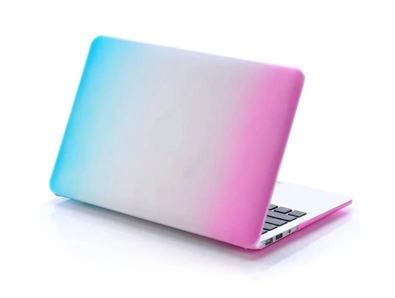 Étui de protection en plastique dur pour Macbook Air Pro Retina 12 13 15 16 pouces, étui en cristal pour ordinateur portable, couleur dégradé arc-en-ciel