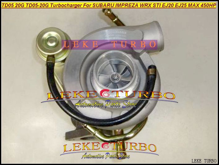 TD05 20G 8 TD05-20G TD05-20G-8 Turbo Turbin Turboladdare för SUBARU Impreza WRX STI-motor EJ20 EJ25 max 450HP + packningar + rör max 450HP