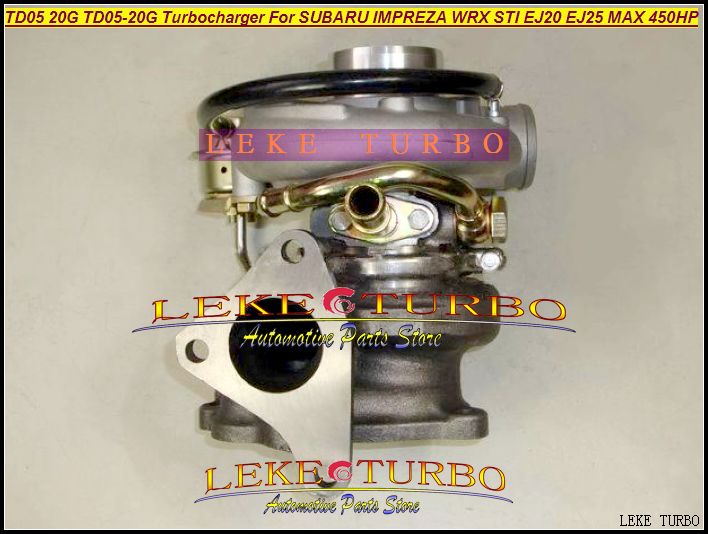 TD05 20G 8 TD05-20G TD05-20G-8 Turbo Turbin Turboladdare för SUBARU Impreza WRX STI-motor EJ20 EJ25 max 450HP + packningar + rör max 450HP