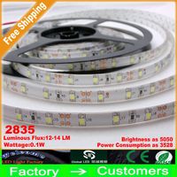 New Arrival 2835 SMD LED Strip Light Cool White Warm White Colors 5M Flexible 16ft 60LED/m 5m/lot WATERPROOF Super bright 12V Best Price