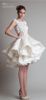 Новый великолепный Jewel тюль атласная органзы длиной до колен короткие Пром бальное платье выпускные вечерние платья