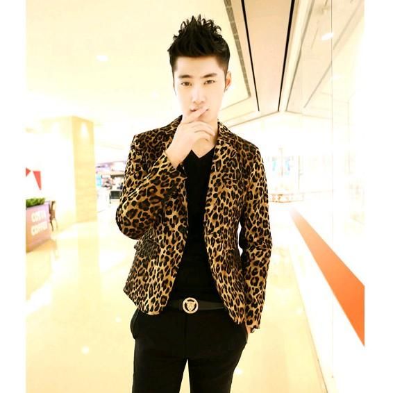 leopard blazer for men