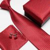 Mäns Slips Cuff Länkar Handkerchief Artifical Silk Polyster Vanligt Tie 3 st Tie Set Fashion Bussines Slips 12st / Lot # 7014