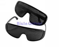Venta caliente de alta calidad Pinhole Glasses Pin agujero Ojos Gafas Eyewear Active su visión natural (5 PC / porción)