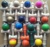 Freeshipping 18色利用可能な19cm剣道玩具日本の伝統的な木製ボールゲーム玩具教育ギフト、200 PCS