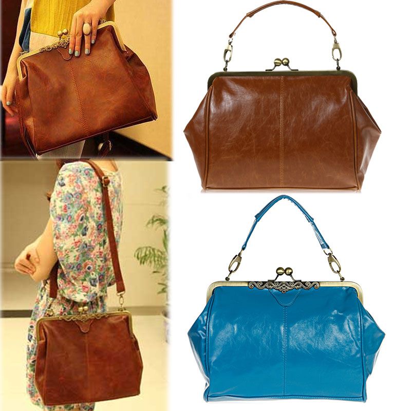 New Fashion Bags Retro Vintage Lady PU Leather Shoulder Messenger