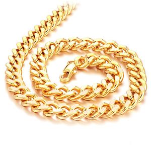 Comprimento do colar preenchido com ouro 24k: 49,5 cm, largura: 9 mm, peso: 71g