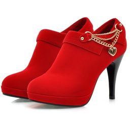 Spring Fashion high heel sexy zipper waterproof women's shoes