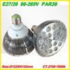 8PCS AC 110V 220V 240V 54W PAR 38 PAR38 LAMPA LED LED LAMPĘ 6500K 4300K ​​9000K dla biżuterii Różowy niebieski zielony zielony żółty E27 18x3W światło 85-256V z 18 diodami światła światła