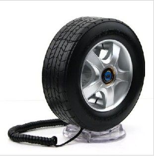 

Creative Wheel Shaped Wired Table Telephone with Light