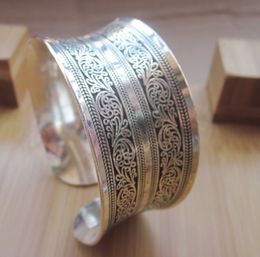 Wholesale - European Concave Tibetan Silver vintage retro Bangle Bracelet Free Shipping gift for her Cuff