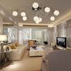 Max 35" 10 Heads Aluminum Glass Living Room Ceiling Light Study Room Adjustable Aluminum Soft Tube ARMs Chandelier Spider Bedroom Ceiling Lamp