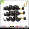 Peruvian Hair Weaves Human Hair Extensions 3pcs / Lot Loose Wave Double Weft Natural Color Bellahair