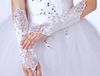 ivory white Bridal Lace Flower Gloves Diamond Bud silk embroidery Wedding jewelry fingerless gloves1067099