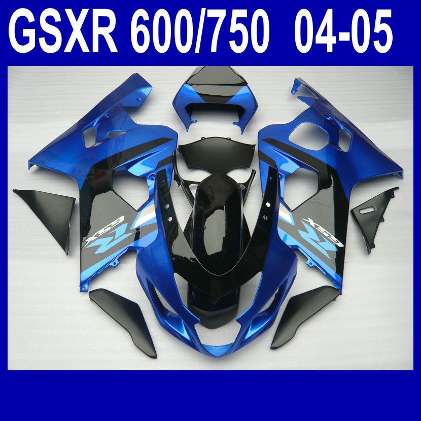 Professionele Verklei voor SUZUKI GSXR 600 750 K4 2004 2005 GSXR600 GSXR750 04 05 R600 R750 Glanzend Donkerblauw Zwart ABS FACKING SS34