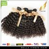 8a 100 cheveux humains vierges mongols 3pcs / lot cheveux bouclés tisse des extensions double trame couleur naturelle bellahair