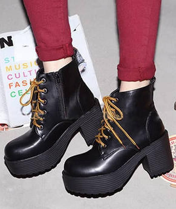 high quality platform boots