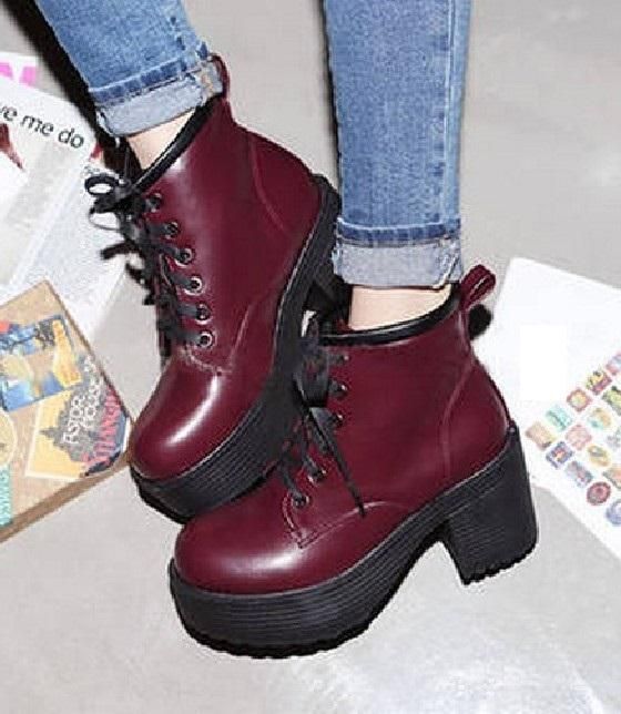 Wholesale Platform Boots For Women Shoes Woman New 2013 Lace Up Fashion Martin Pumps Punk Ankle 