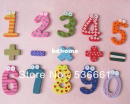 15 pcs/set Wooden Digital Fridge Magnets/Magnetic Stickers/Children's Early Learning Educational Maths Toy