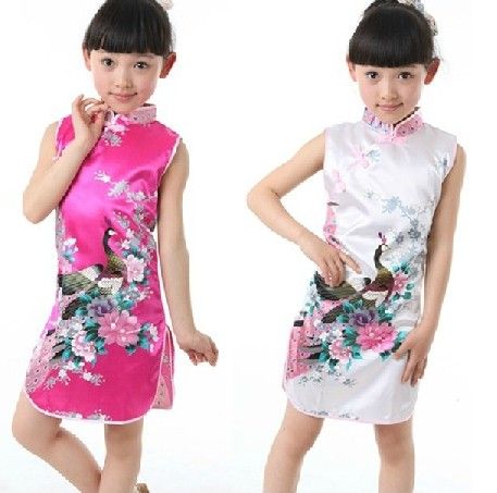 Retail Hot Selling Baby Girl Dress Chinese Traditional Peacock Dress ...