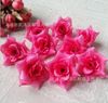 Atacado - NOVO HOT 100pcs Simulação Artificial Silk Camellia cabeça Rose Flor 4,5 centímetros Diy Broche Headwear Anel