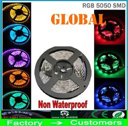 Christmas 50M RGB LED Strip lighting 5050 SMD Flexible tape 300LEDs 5M/roll non waterproof DC 12V 16 Colors 50meter Car Home indoor lights