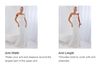 Berta sjöjungfru bröllopsklänningar med gratis avtagbar spetsapplikrat Cape Sexy V-nacke Långärmade pärlstavade brudklänningar