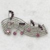 Regalo all'ingrosso C101279 dei monili dei brooches di Pin della nota di musica del Rhinestone del Brooch di modo